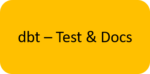 dbt test & docs