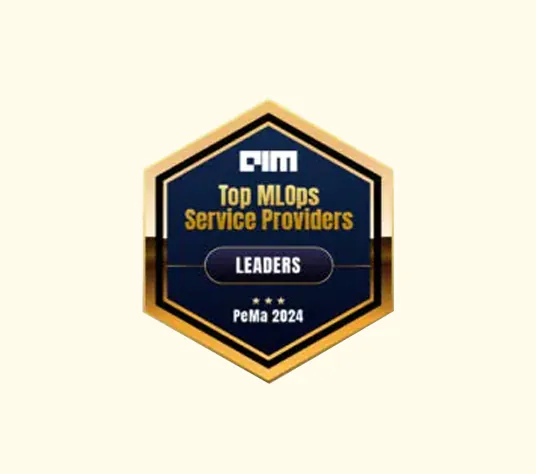 Recognized as a Leader in AIM’s PeMa Quadrant for Top MLOps Service Providers