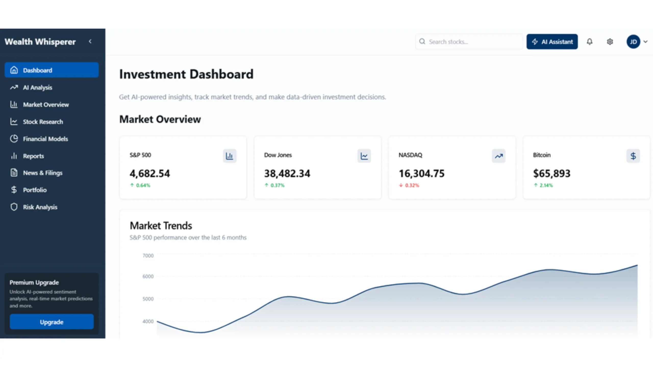 Financial Advisor Assistant Screenshot 1 Scaled