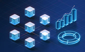 Block Chains Graphical Analysis 3d Rendering